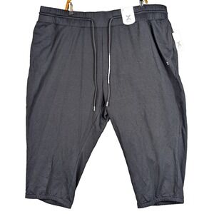 Xersion Jogger Pants Women's Quick Dri Black Zip Pockets Crop Activewear Size 3X